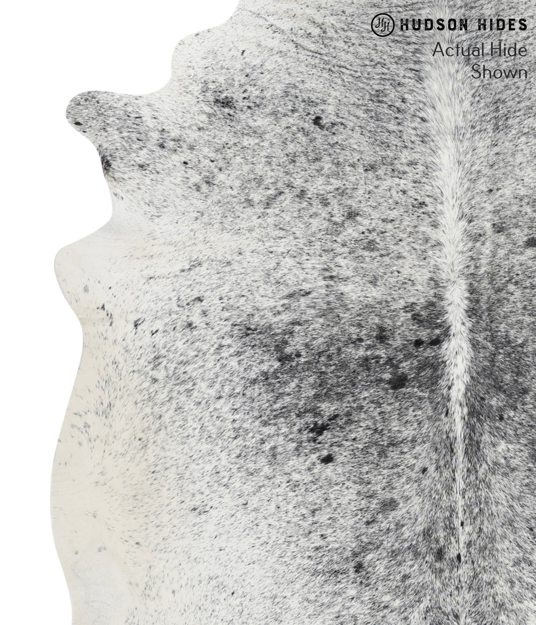 Salt and Pepper Black Cowhide Rug #50699