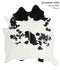 Black and White X-Large Brazilian Cowhide Rug 7'0