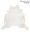 Solid White XX-Large Brazilian Cowhide Rug 7'0