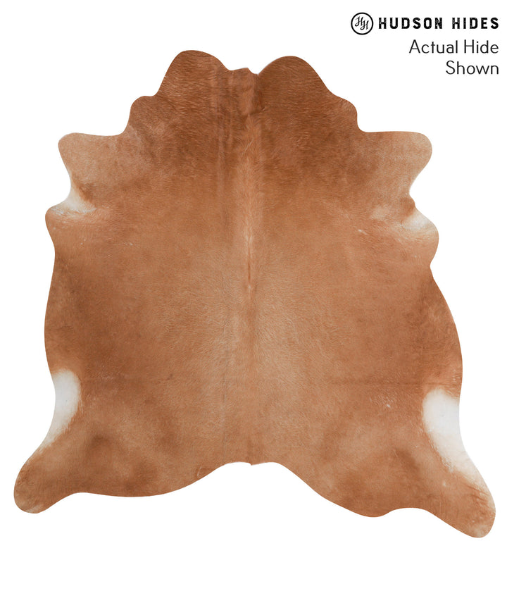 Solid Brown X-Large Brazilian Cowhide Rug 6'9"H x 6'8"W #50934 by Hudson Hides
