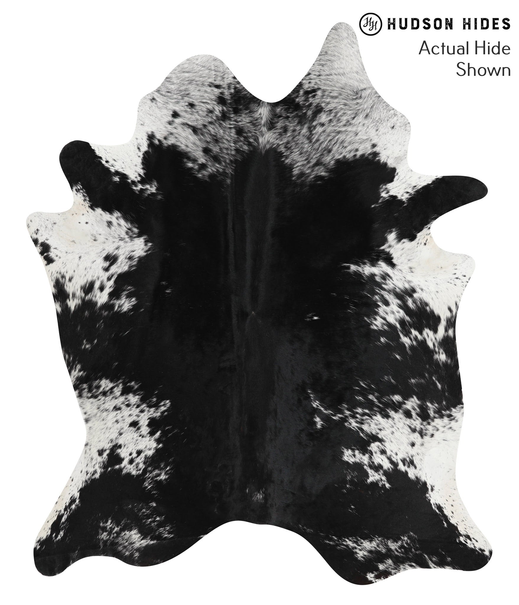 Salt and Pepper Black Cowhide Rug #51072
