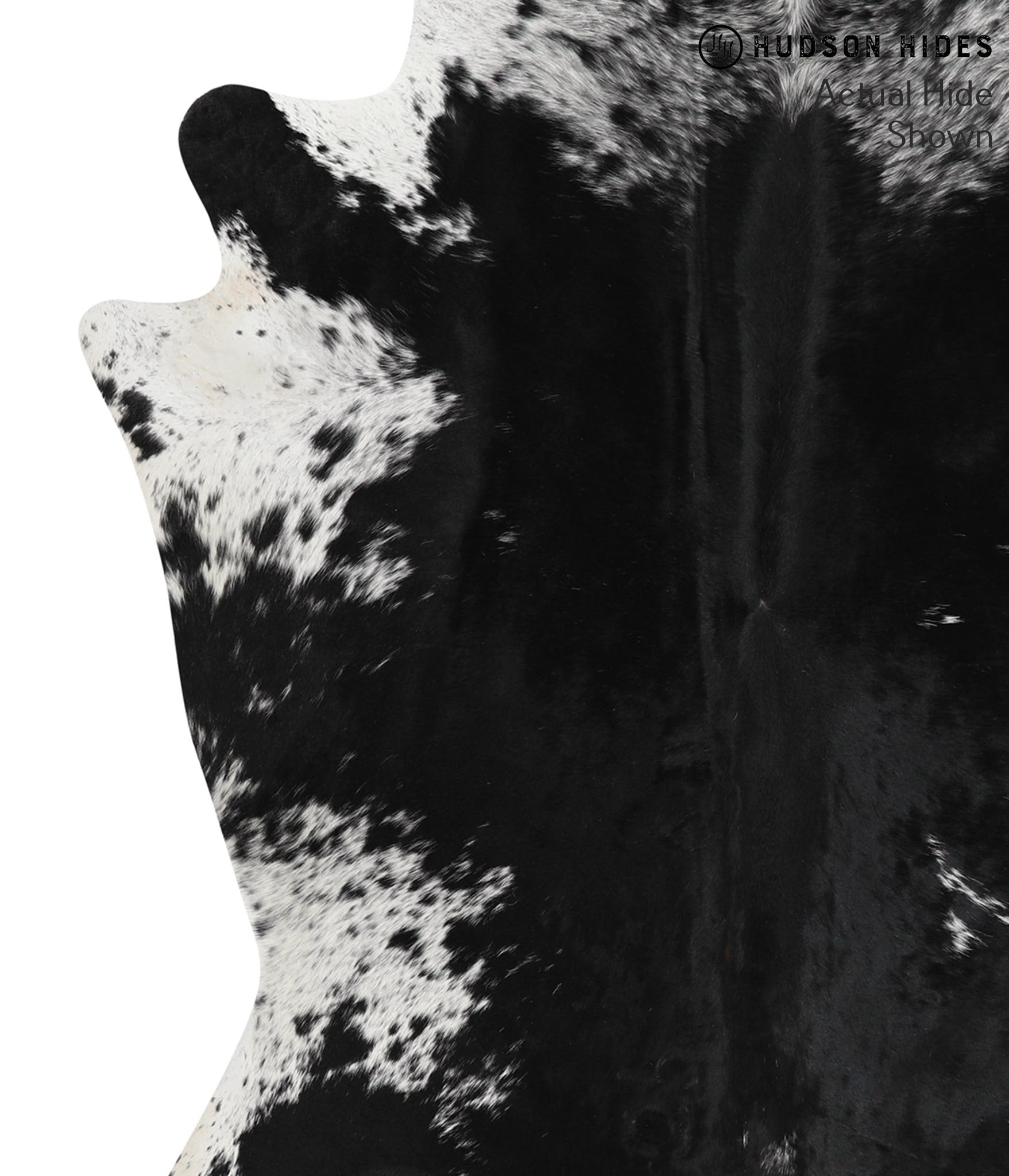 Salt and Pepper Black Cowhide Rug #51072
