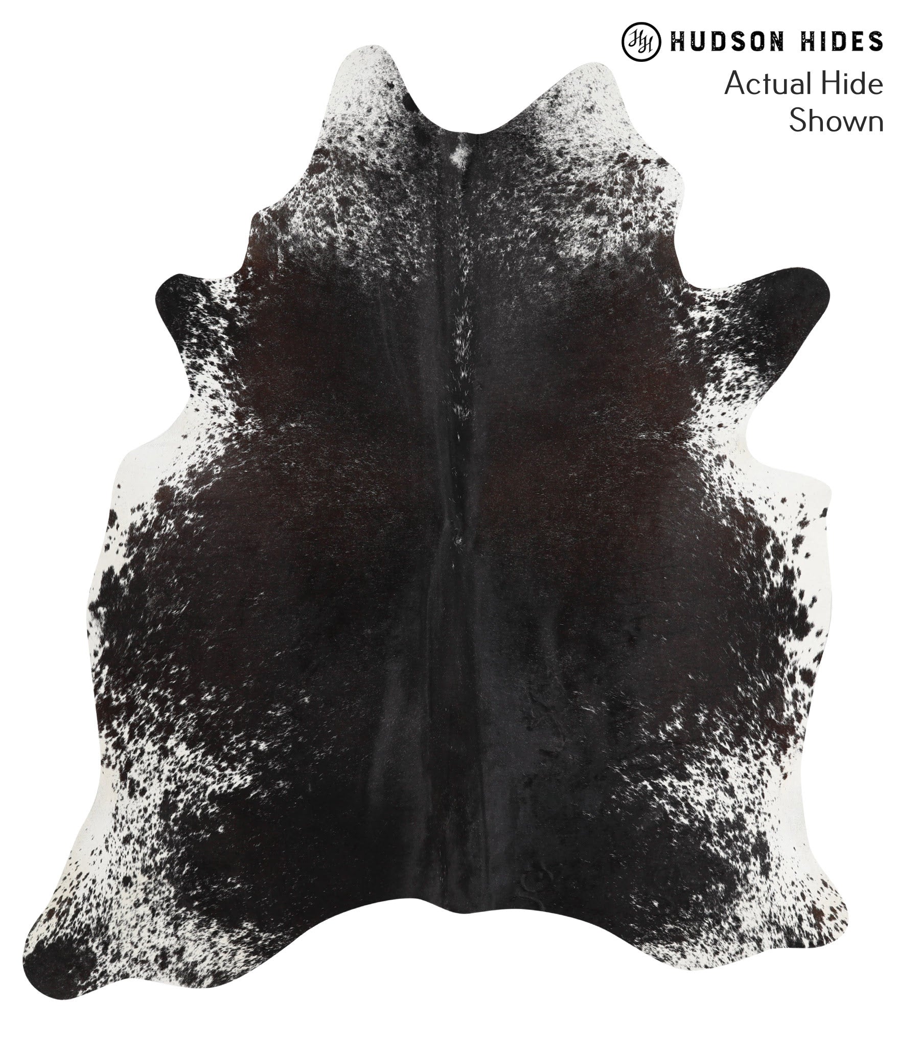 Salt and Pepper Black Cowhide Rug #51073