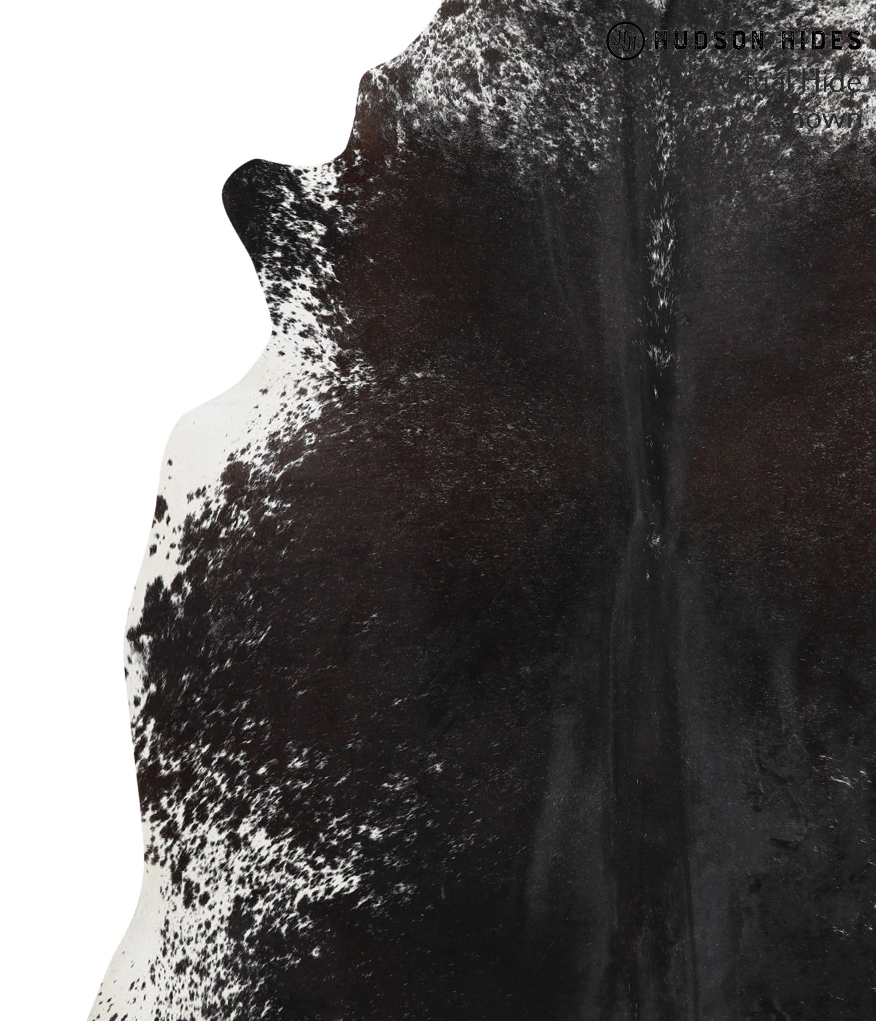 Salt and Pepper Black Cowhide Rug #51073