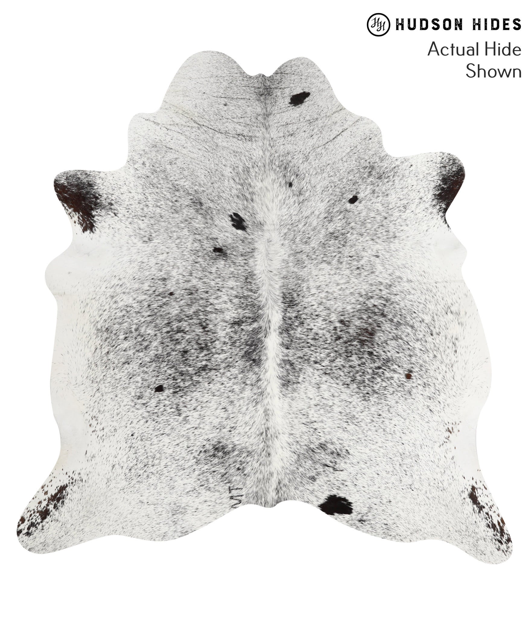 Salt and Pepper Black Cowhide Rug #51098