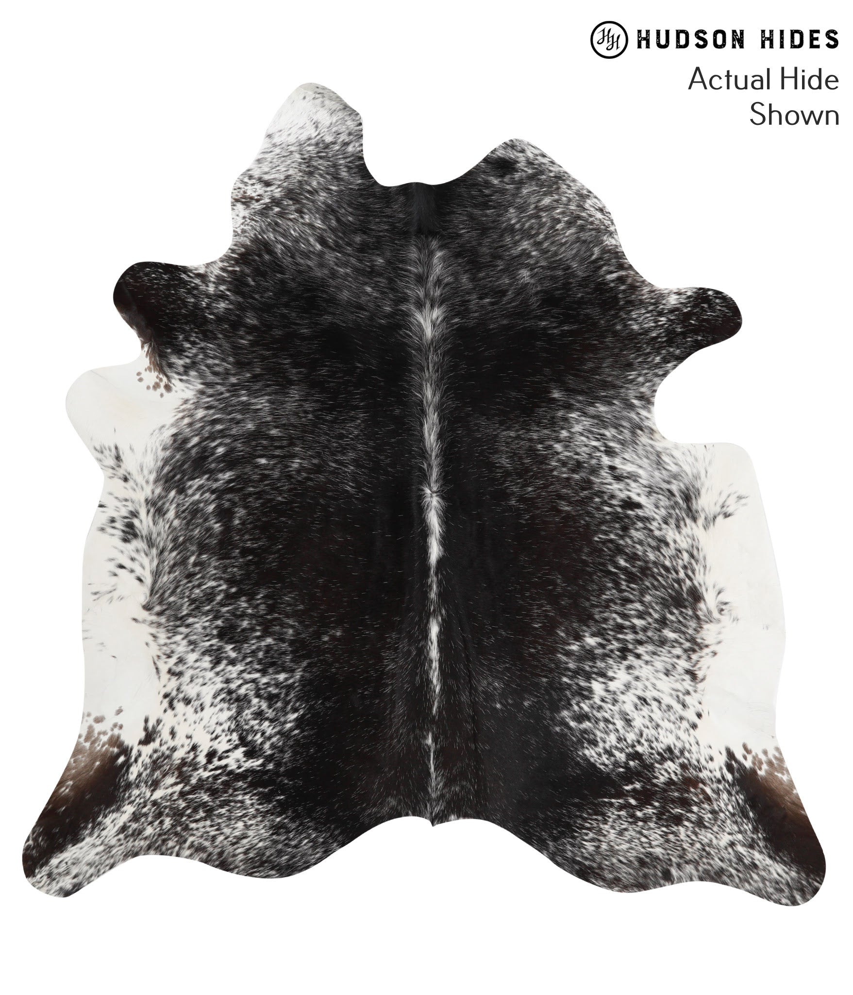 Salt and Pepper Black Cowhide Rug #51102