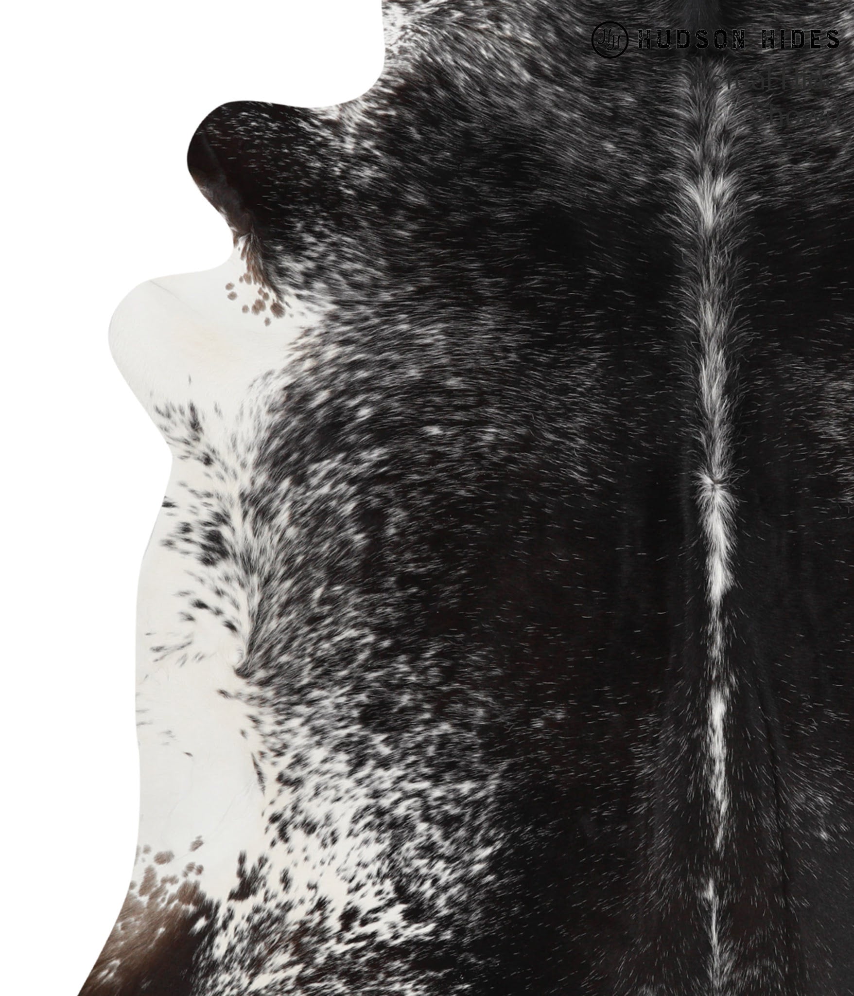 Salt and Pepper Black Cowhide Rug #51102