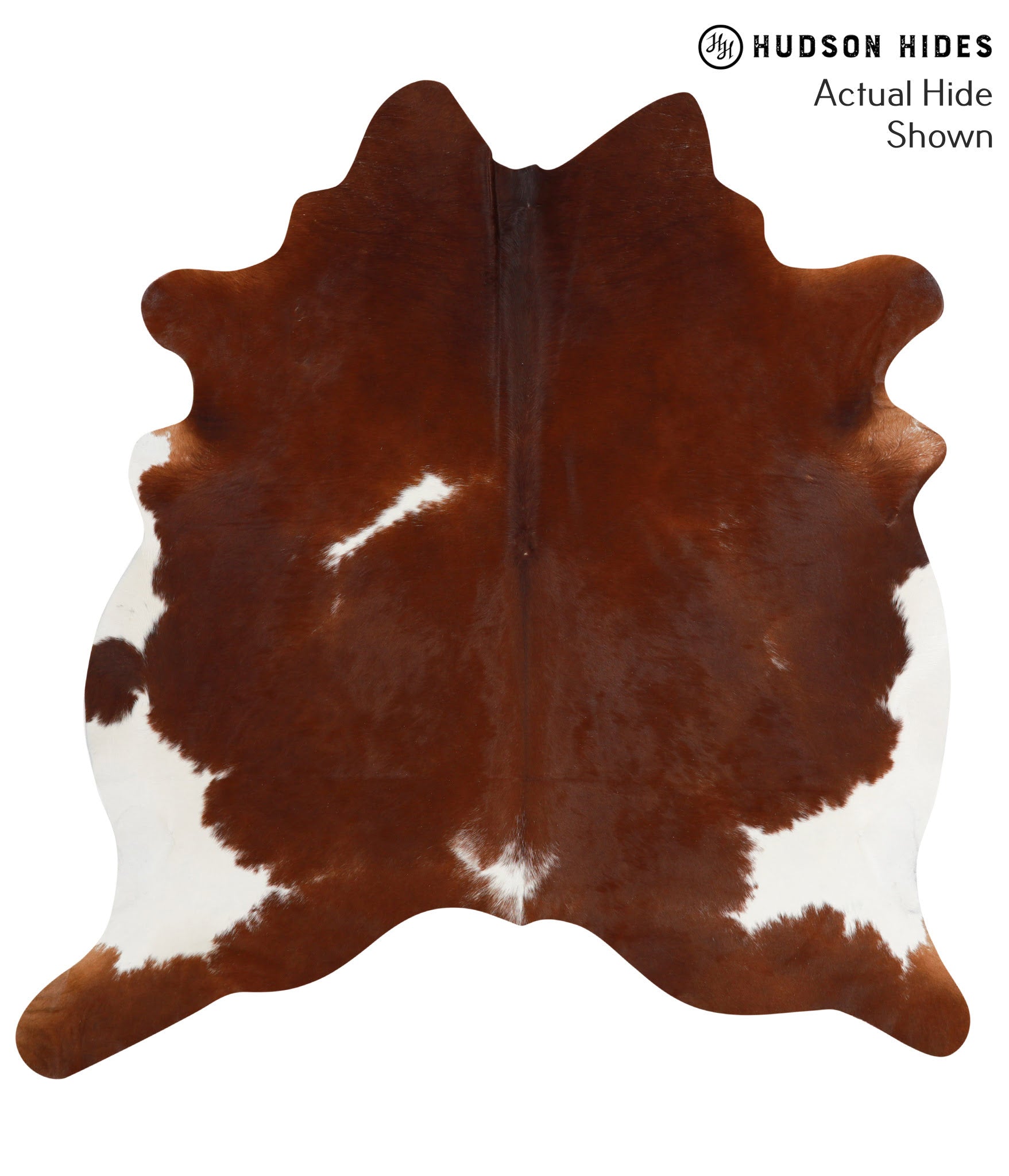 Brown and White Cowhide Rug #51114