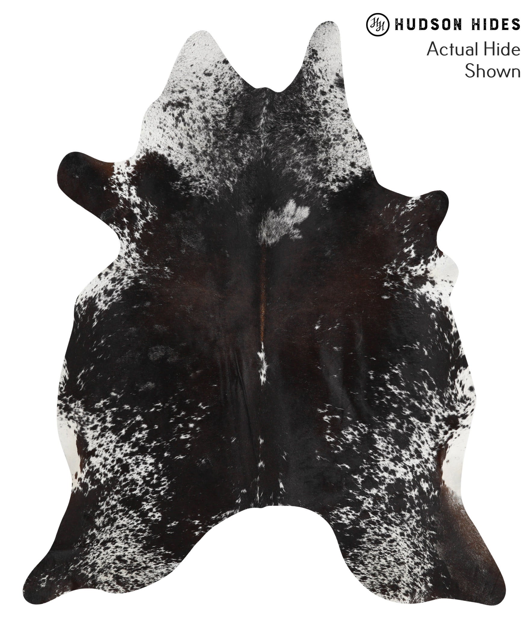 Salt and Pepper Black Cowhide Rug #51181