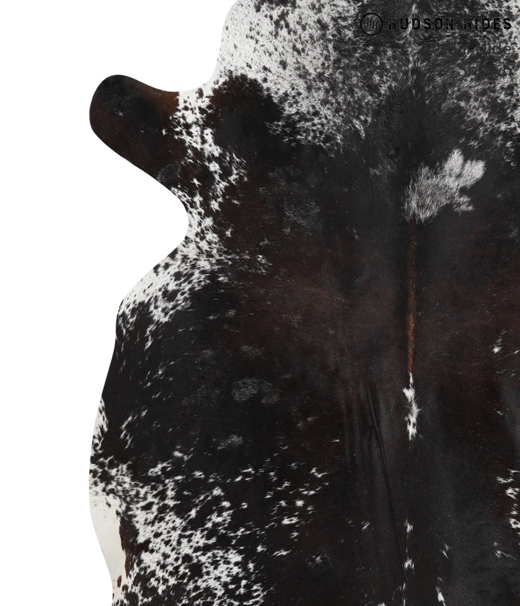 Salt and Pepper Black Cowhide Rug #51181