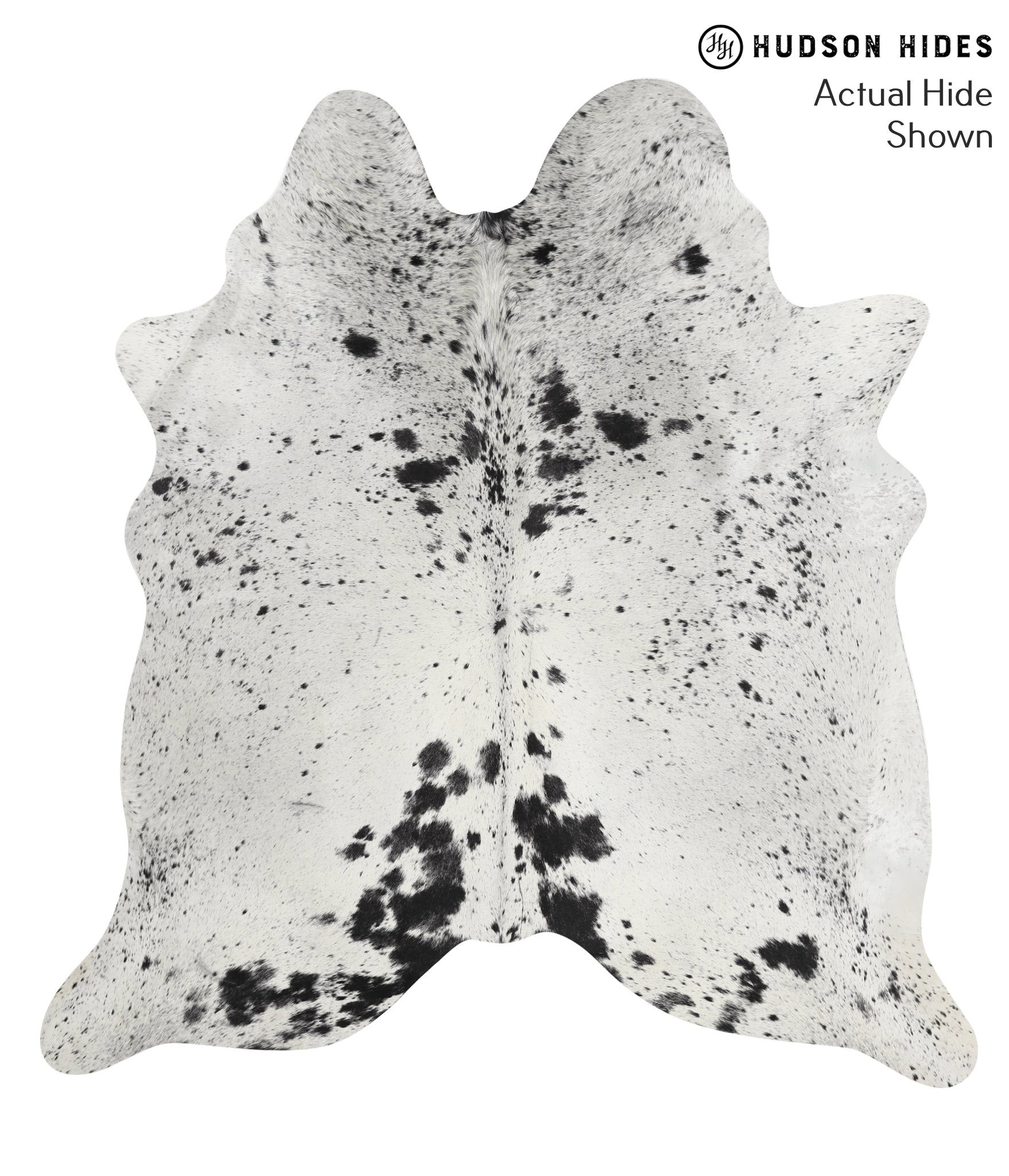 Salt and Pepper Black Cowhide Rug #51188