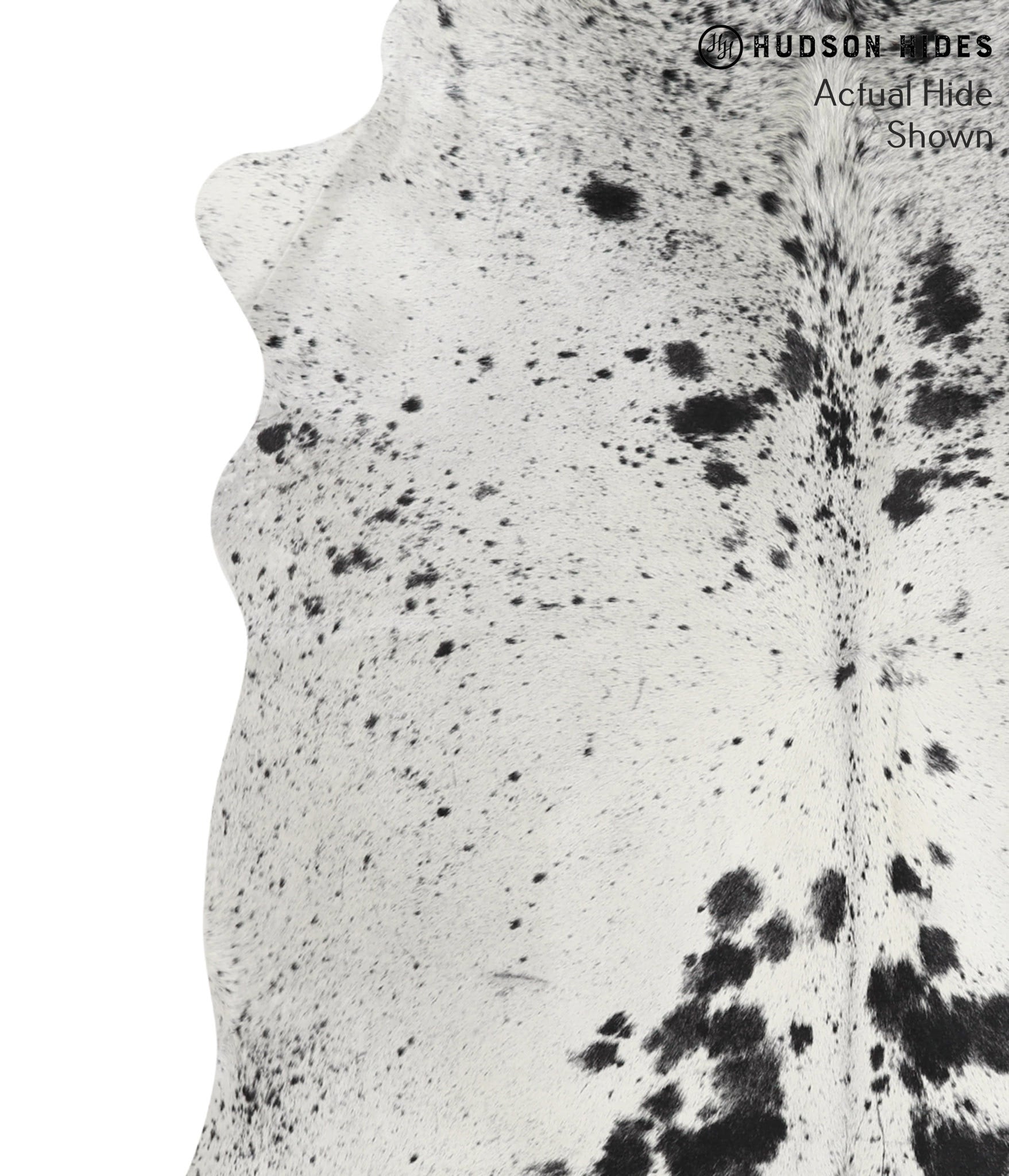 Salt and Pepper Black Cowhide Rug #51188