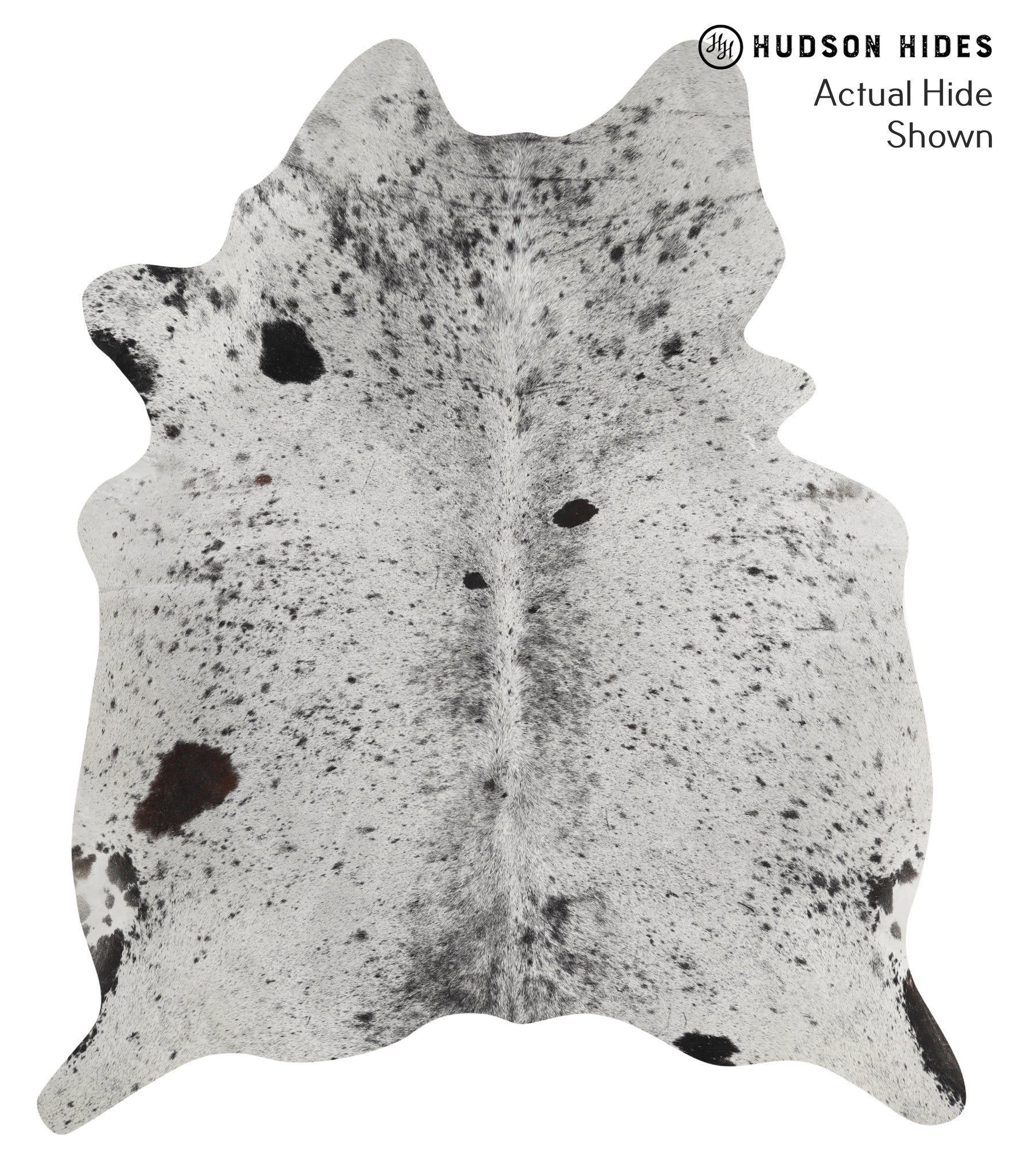 Salt and Pepper Black Cowhide Rug #51191