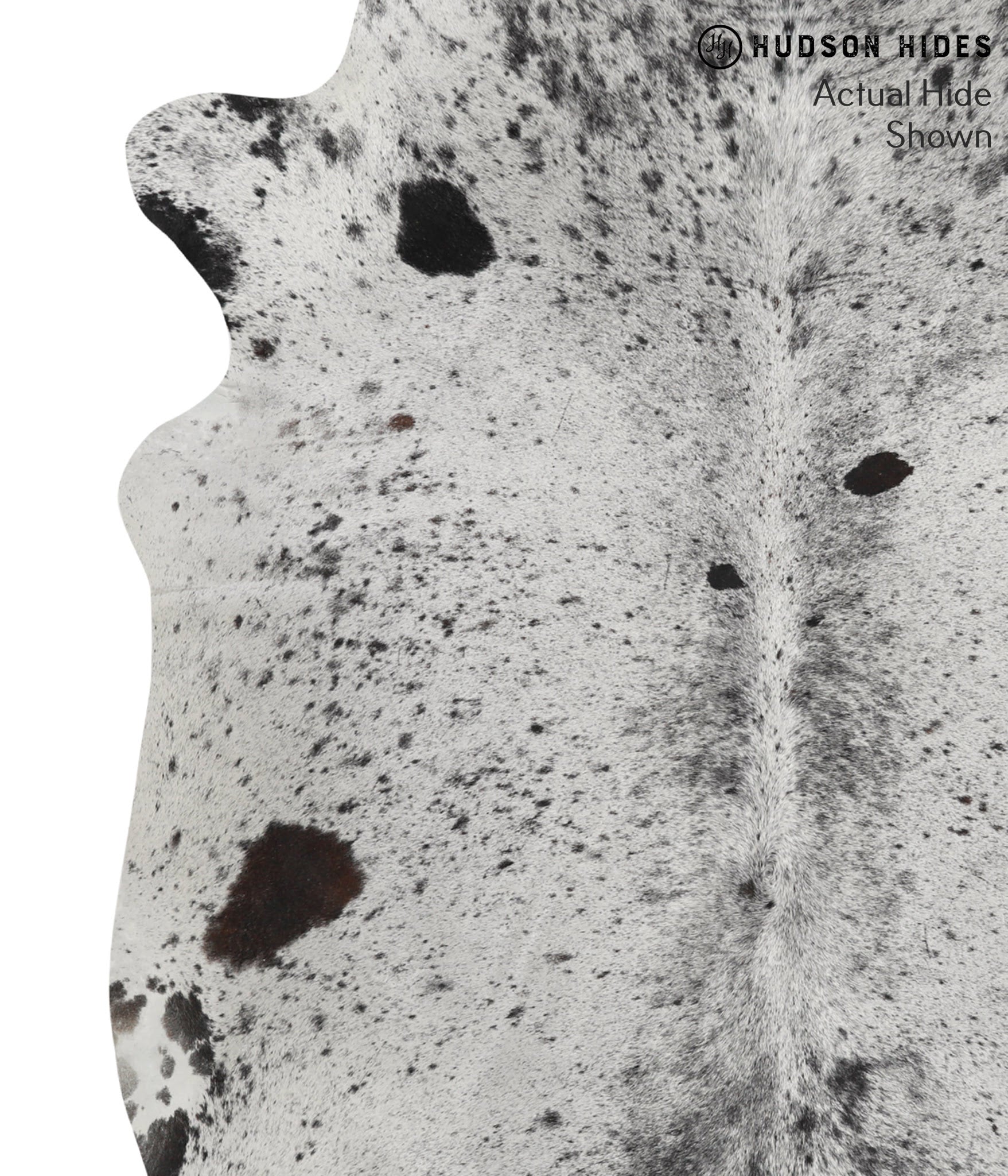 Salt and Pepper Black Cowhide Rug #51191