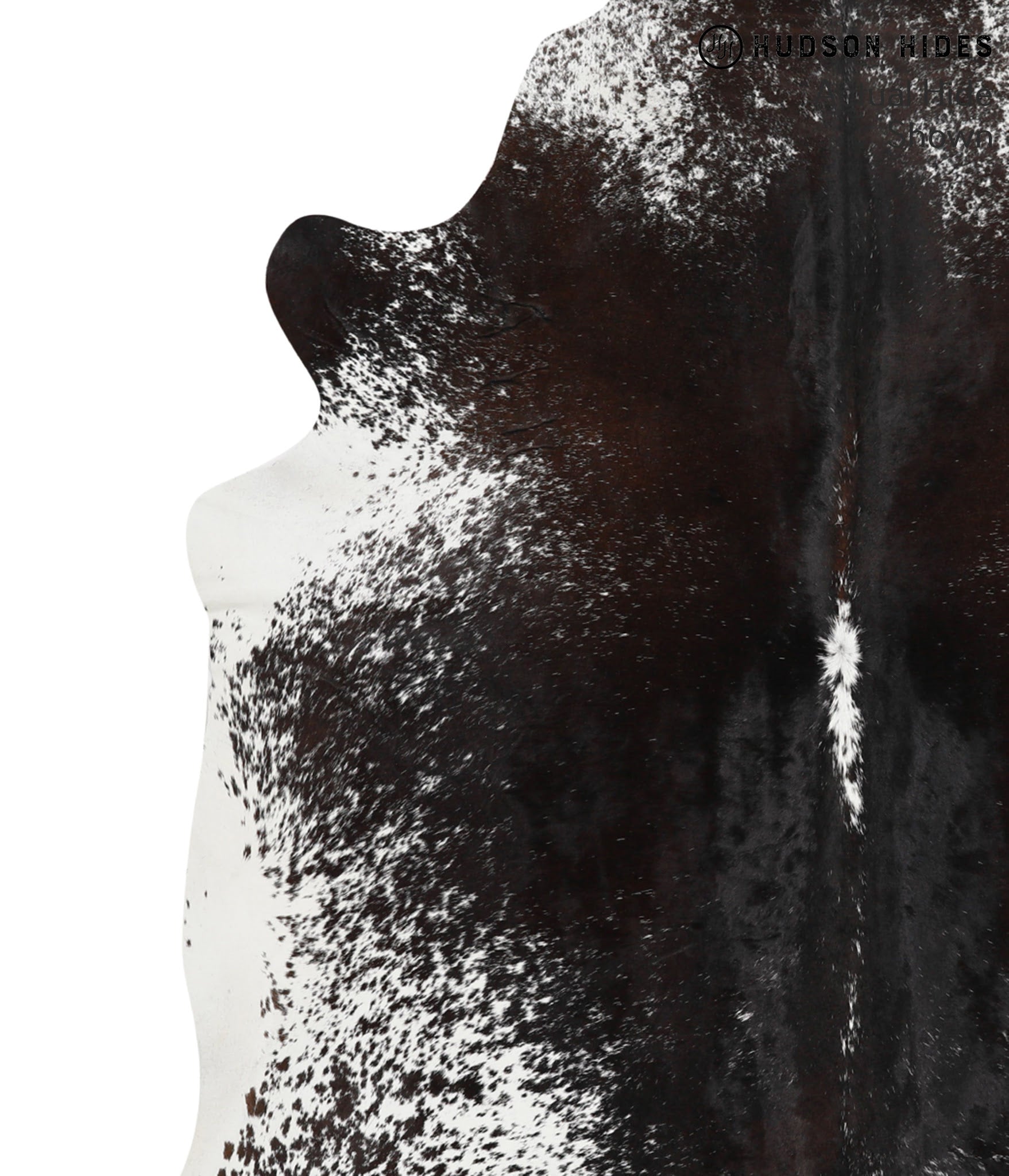 Salt and Pepper Black Cowhide Rug #51200