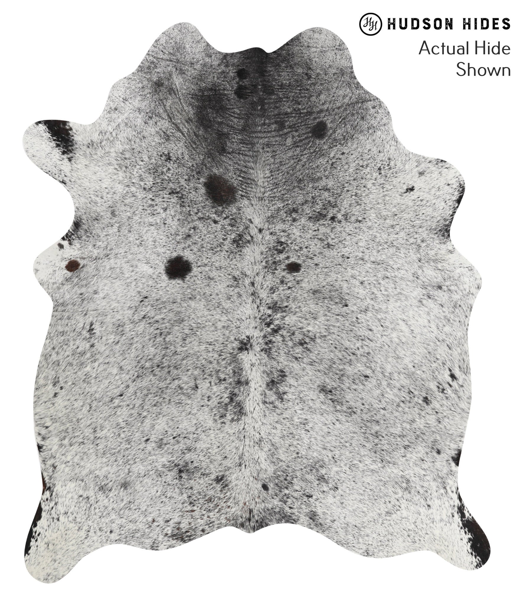 Salt and Pepper Black Cowhide Rug #51201