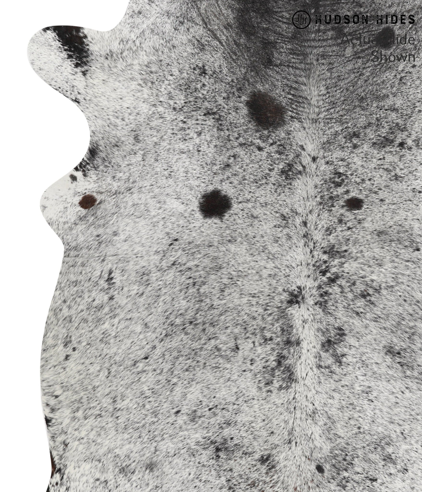 Salt and Pepper Black Cowhide Rug #51201