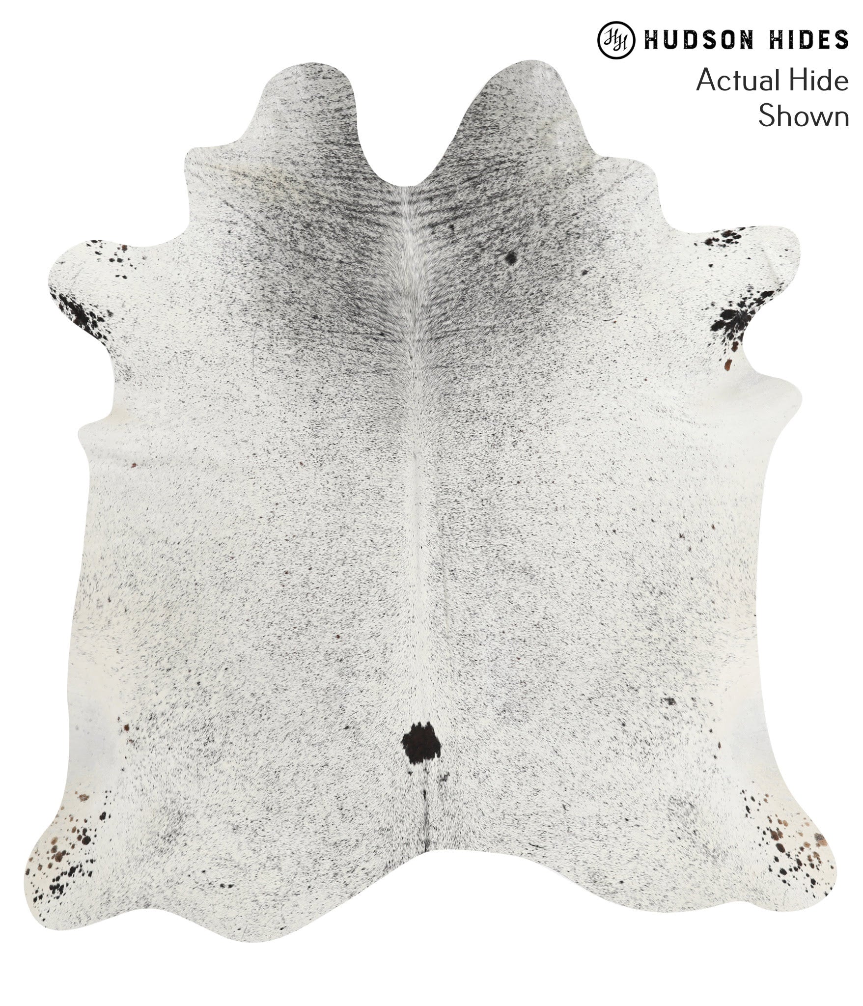 Salt and Pepper Black Cowhide Rug #51206