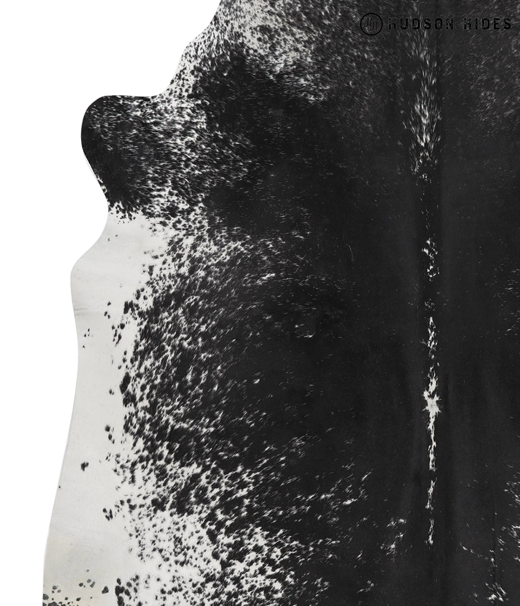 Salt and Pepper Black Cowhide Rug #51216