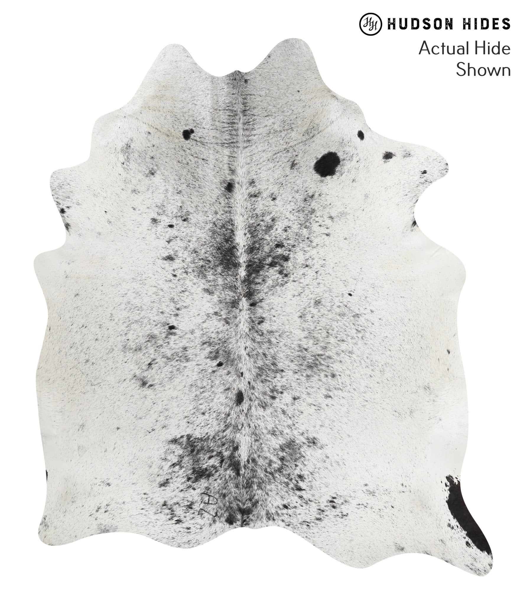 Salt and Pepper Black Cowhide Rug #51218