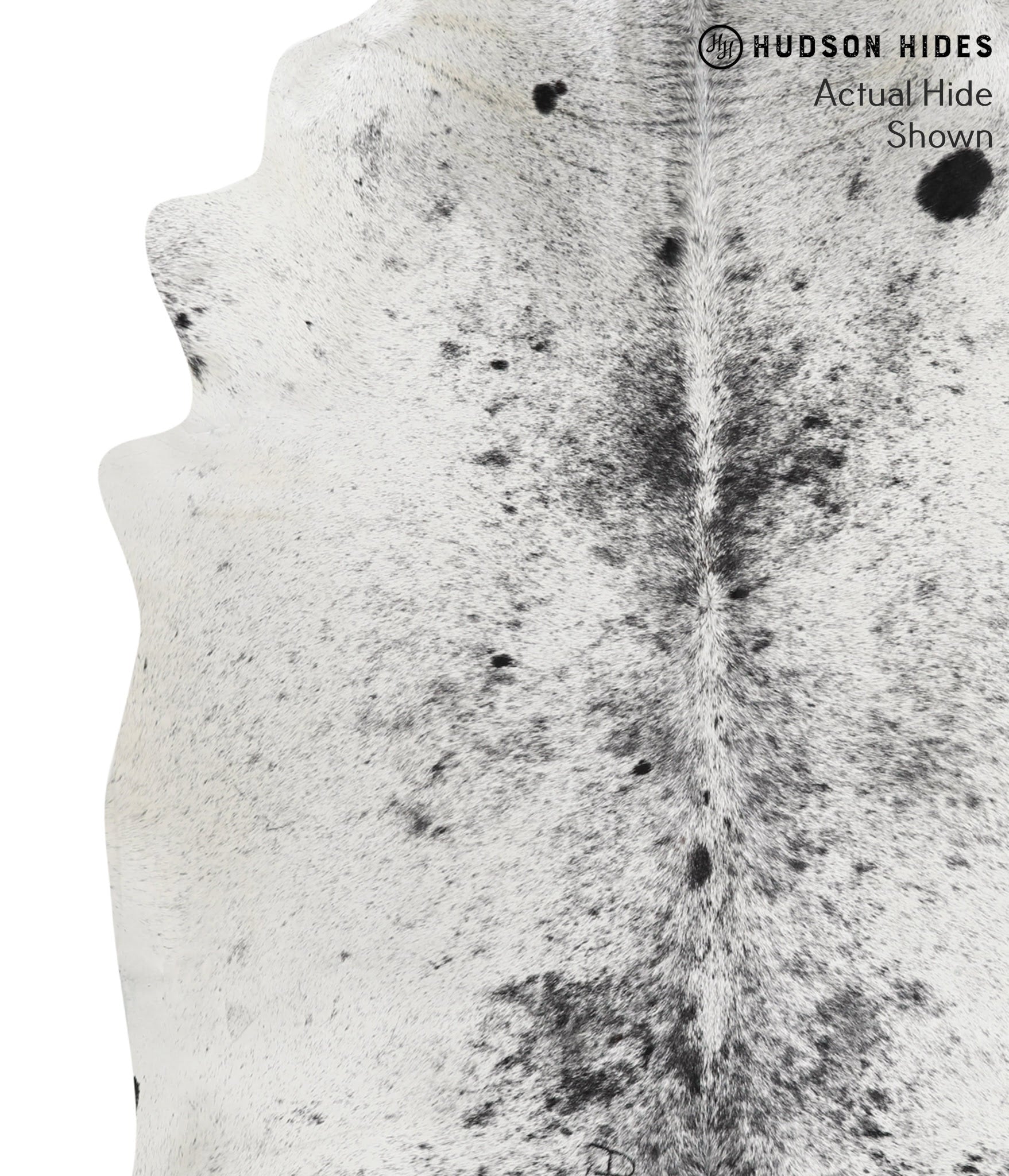 Salt and Pepper Black Cowhide Rug #51218