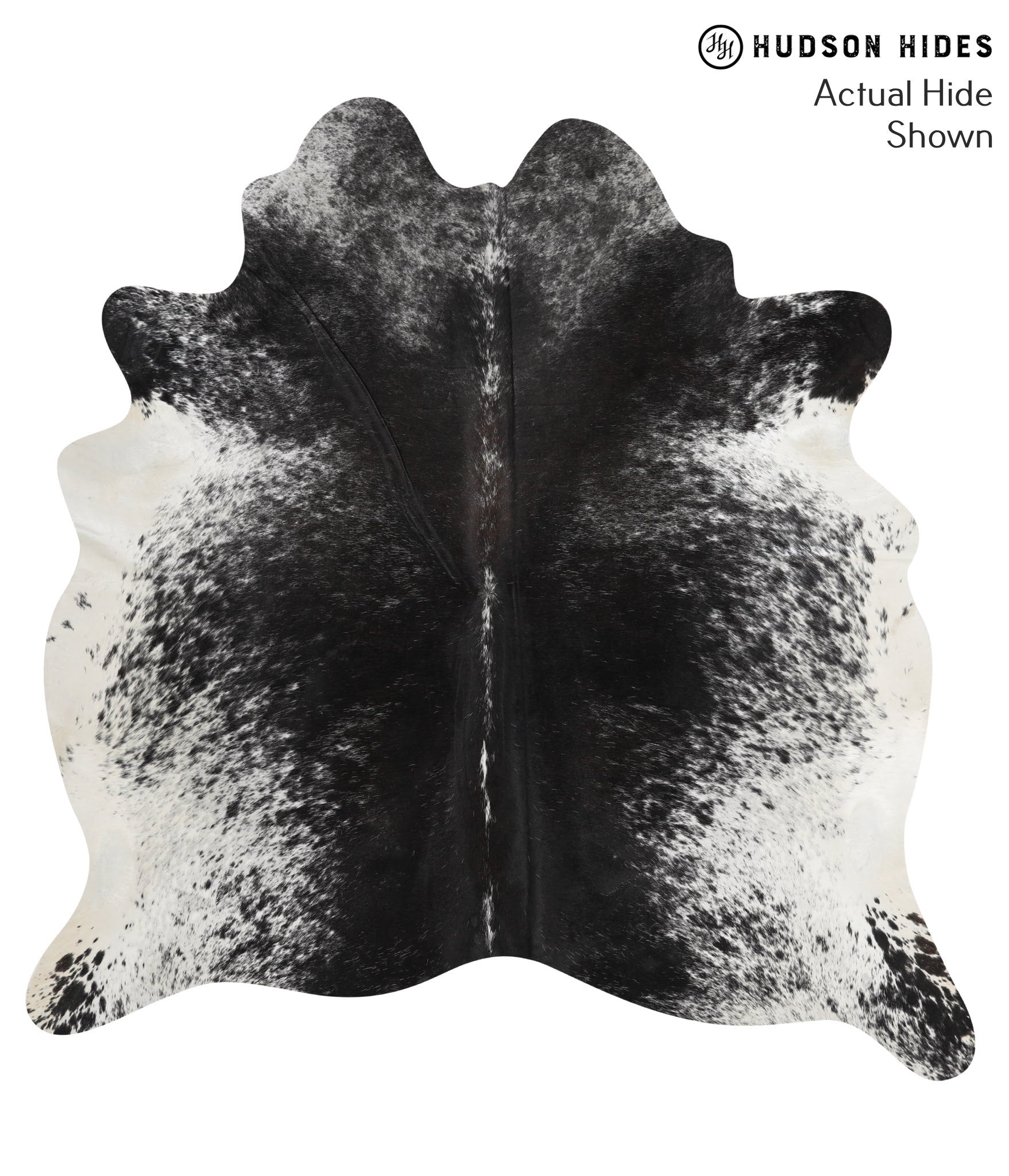 Salt and Pepper Black Cowhide Rug #51219