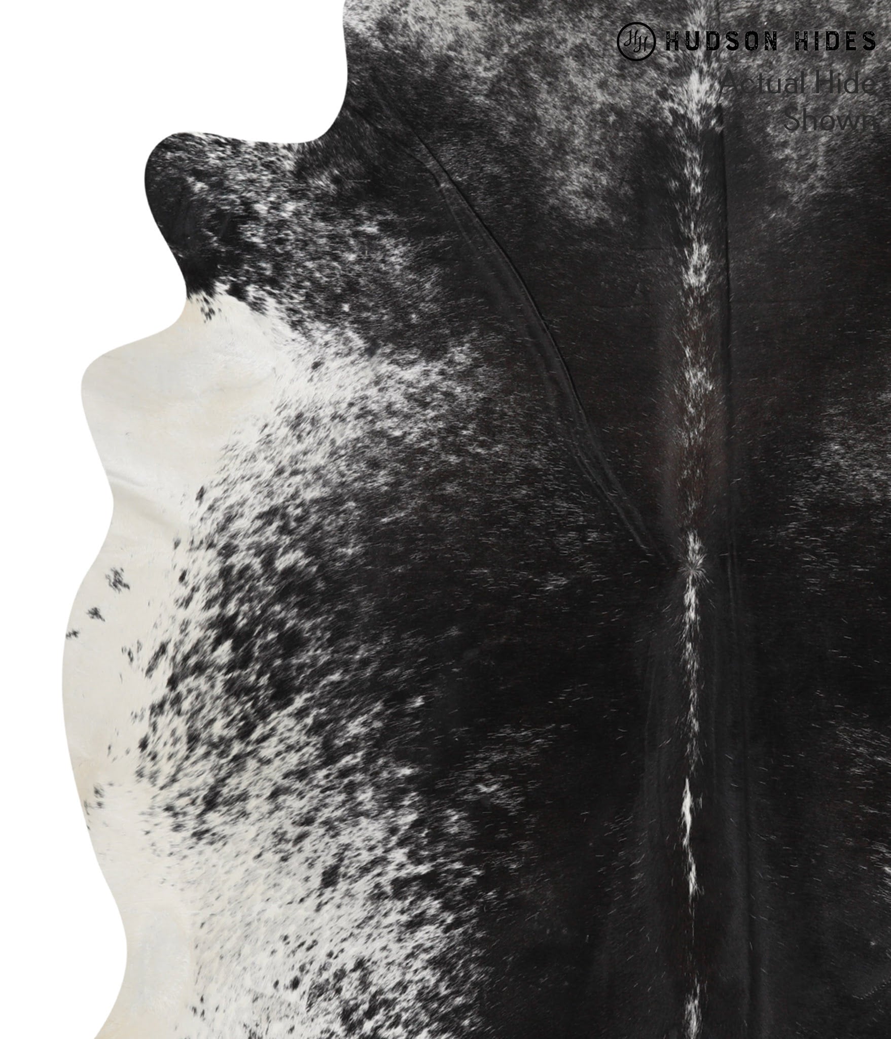 Salt and Pepper Black Cowhide Rug #51219