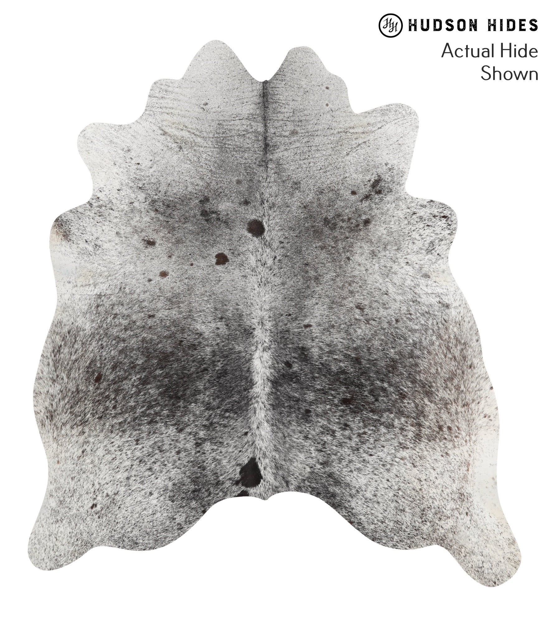 Salt and Pepper Black Cowhide Rug #51220