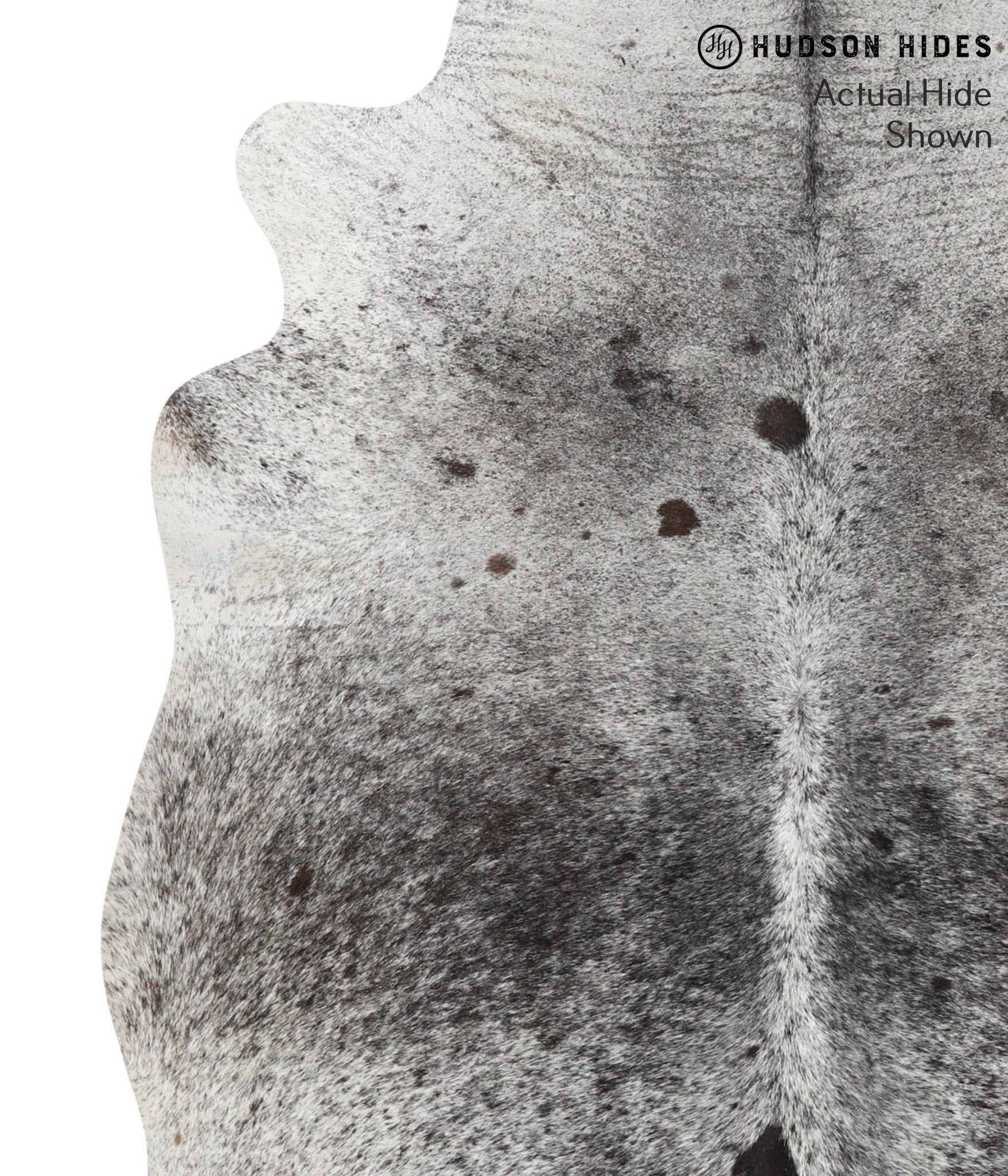 Salt and Pepper Black Cowhide Rug #51220