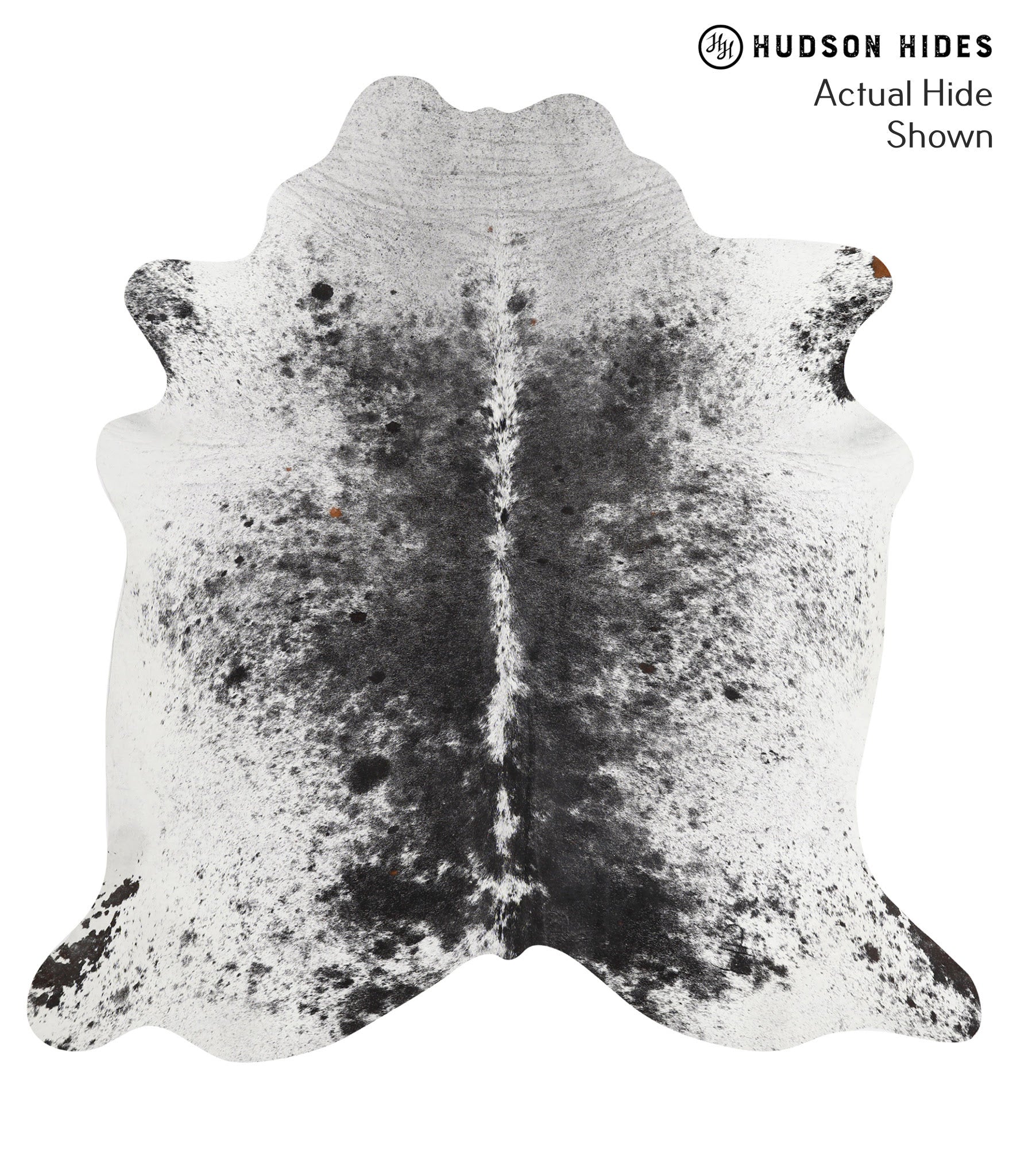 Salt and Pepper Black Cowhide Rug #51226