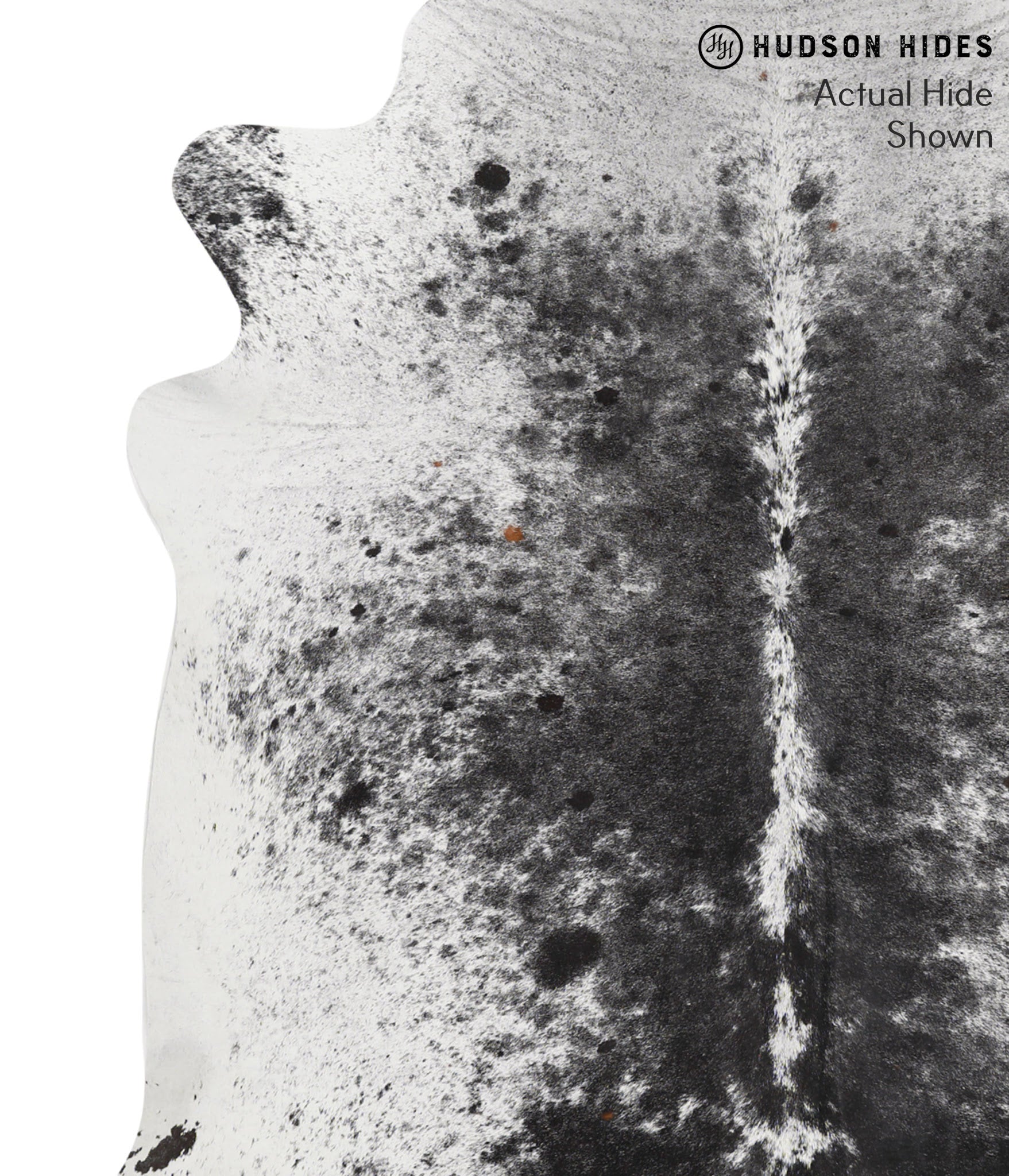 Salt and Pepper Black Cowhide Rug #51226