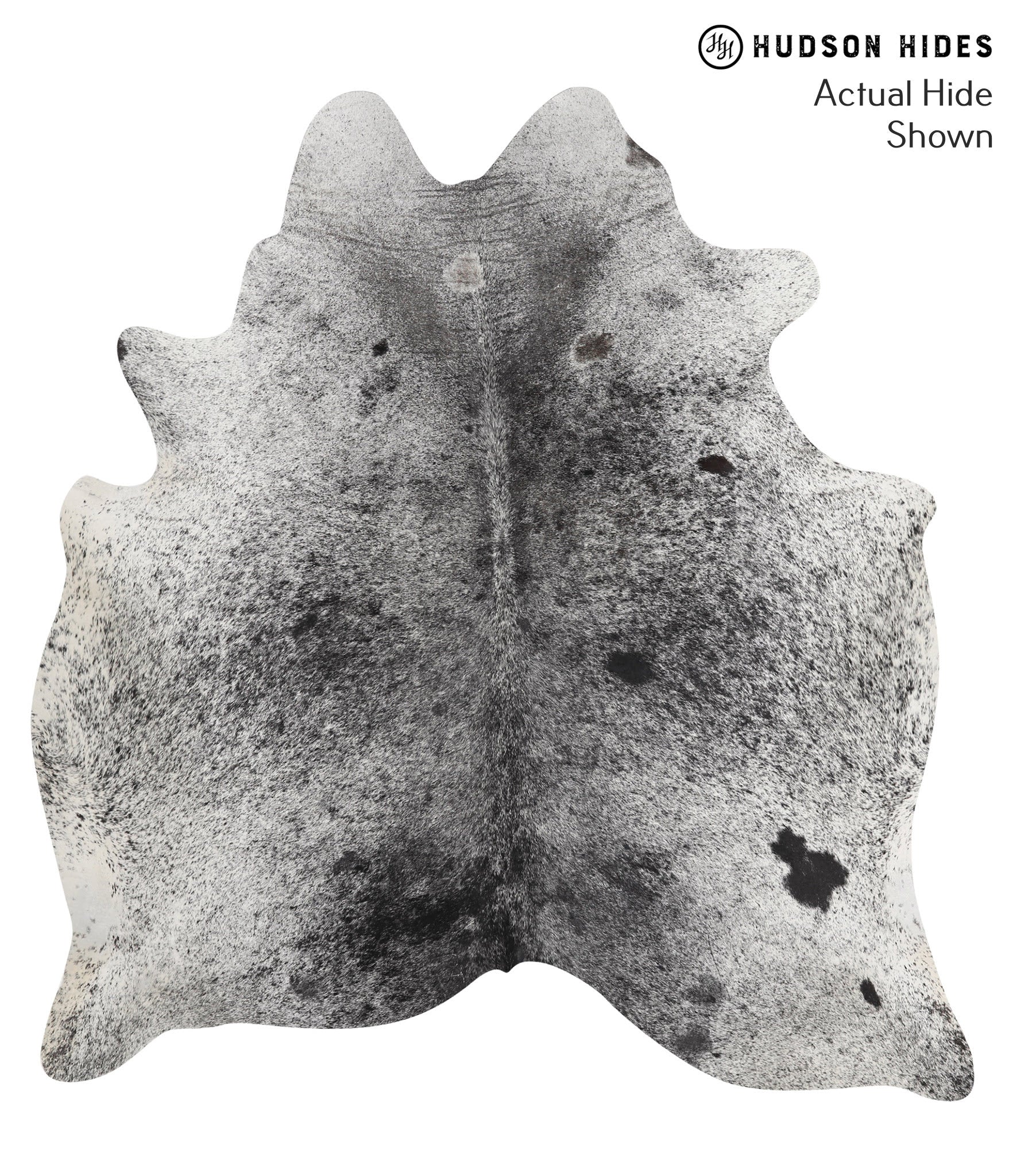 Salt and Pepper Black Cowhide Rug #51237