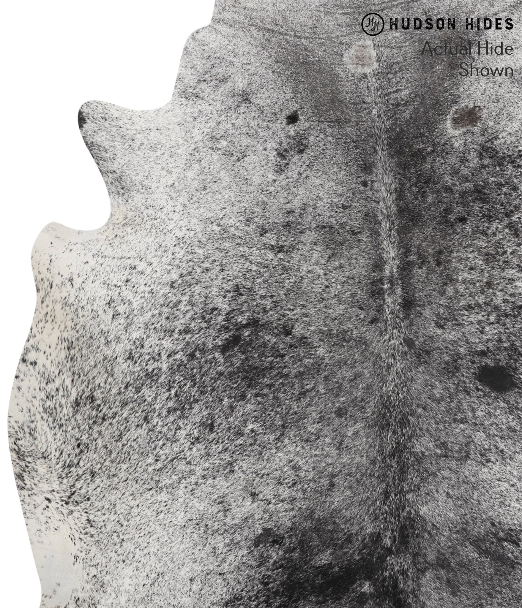 Salt and Pepper Black Cowhide Rug #51237