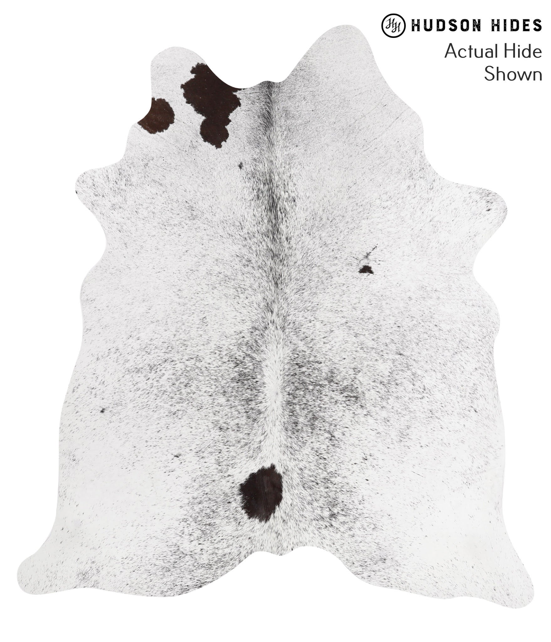 Salt and Pepper Black Cowhide Rug #51238