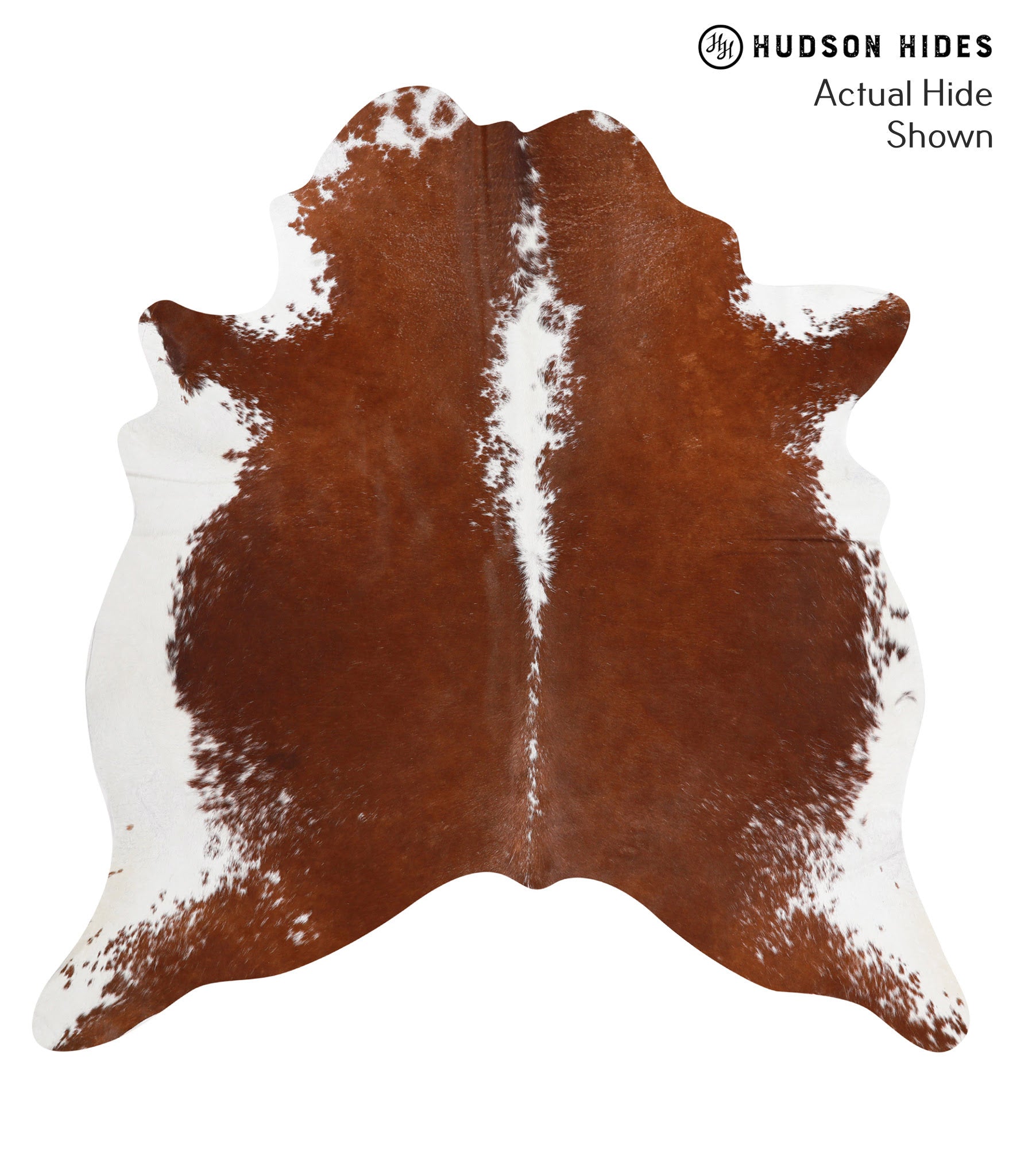 Brown and White Cowhide Rug #51295