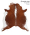 Brown and White X-Large Brazilian Cowhide Rug 7'2