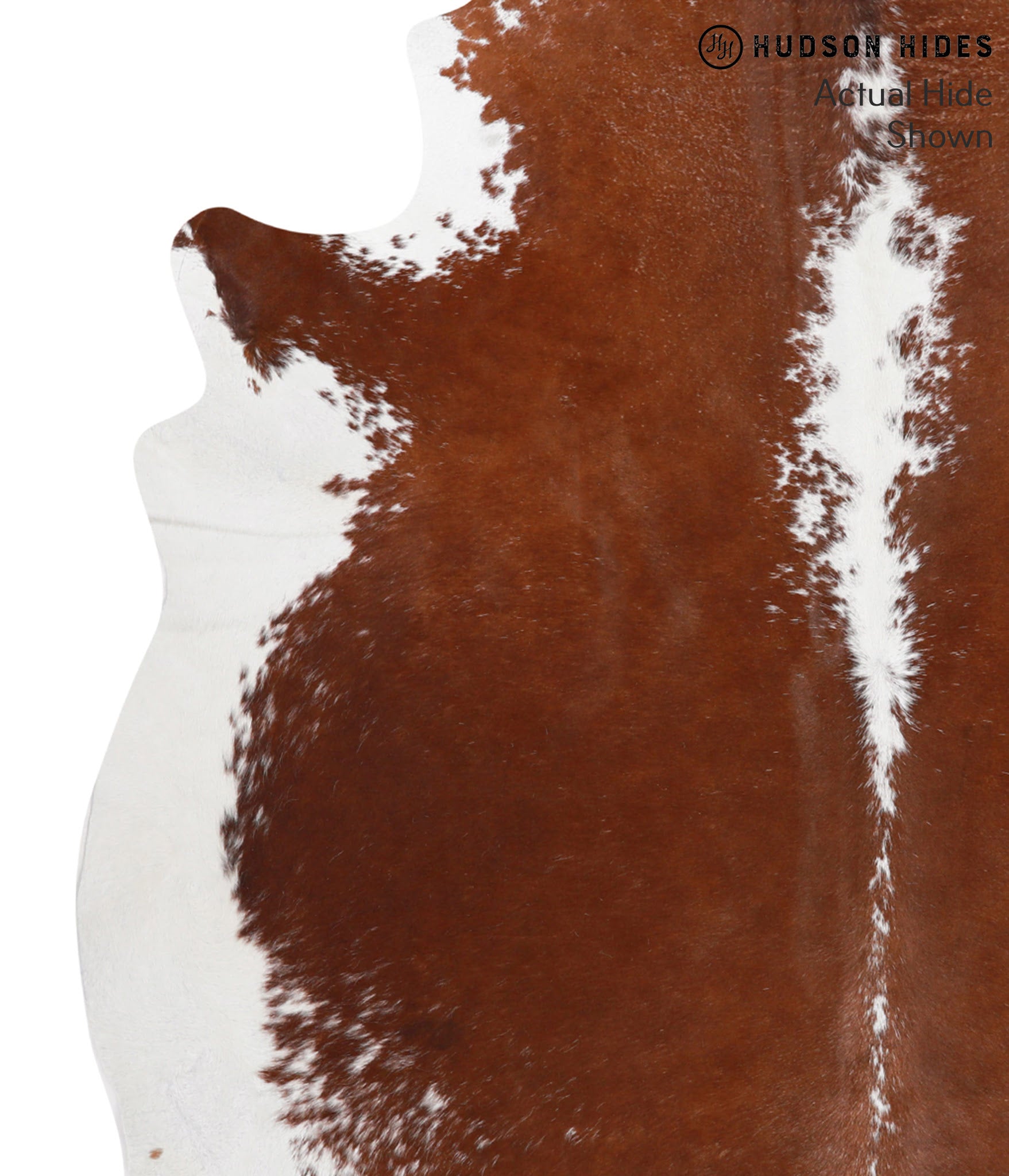 Brown and White Cowhide Rug #51295
