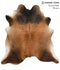 Brown with Red XX-Large Brazilian Cowhide Rug 8'0