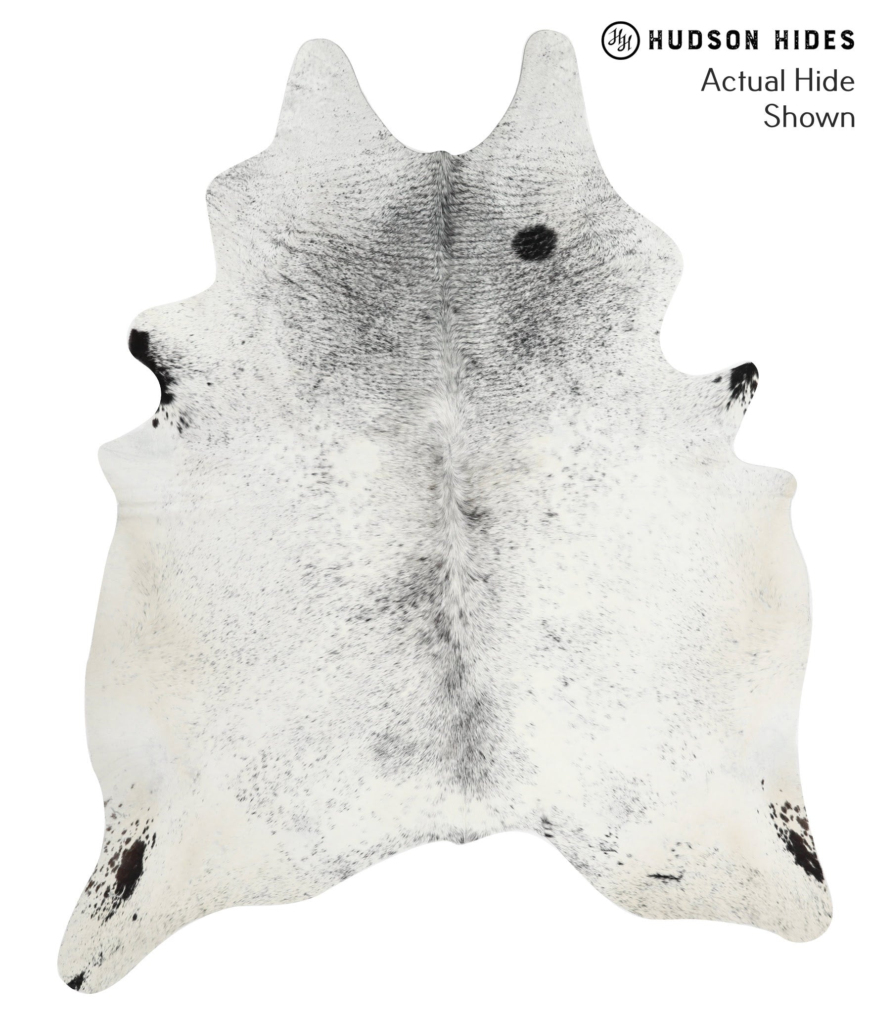 Salt and Pepper Black Cowhide Rug #51563