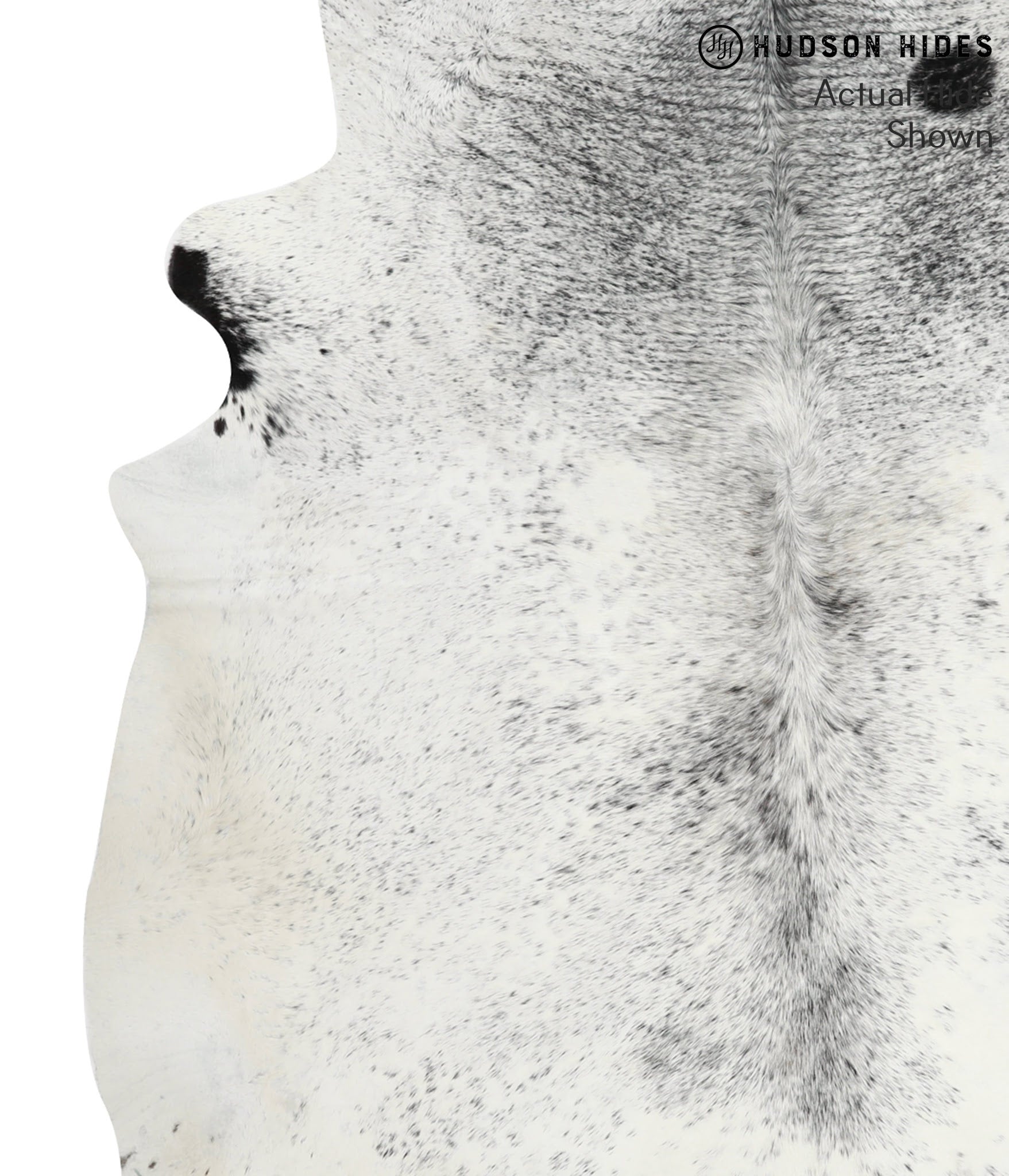 Salt and Pepper Black Cowhide Rug #51563