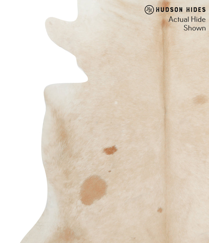 Beige X-Large Brazilian Cowhide Rug 7'2"H x 6'10"W #51618 by Hudson Hides