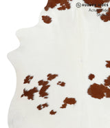 Brown and White X-Large Brazilian Cowhide Rug 6'11"H x 6'2"W #51631 by Hudson Hides