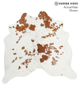 Brown and White X-Large Brazilian Cowhide Rug 6'4"H x 6'7"W #51634 by Hudson Hides