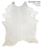 Solid White XX-Large Brazilian Cowhide Rug 8'3