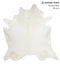 Solid White XX-Large Brazilian Cowhide Rug 7'11