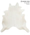Solid White XX-Large Brazilian Cowhide Rug 7'11