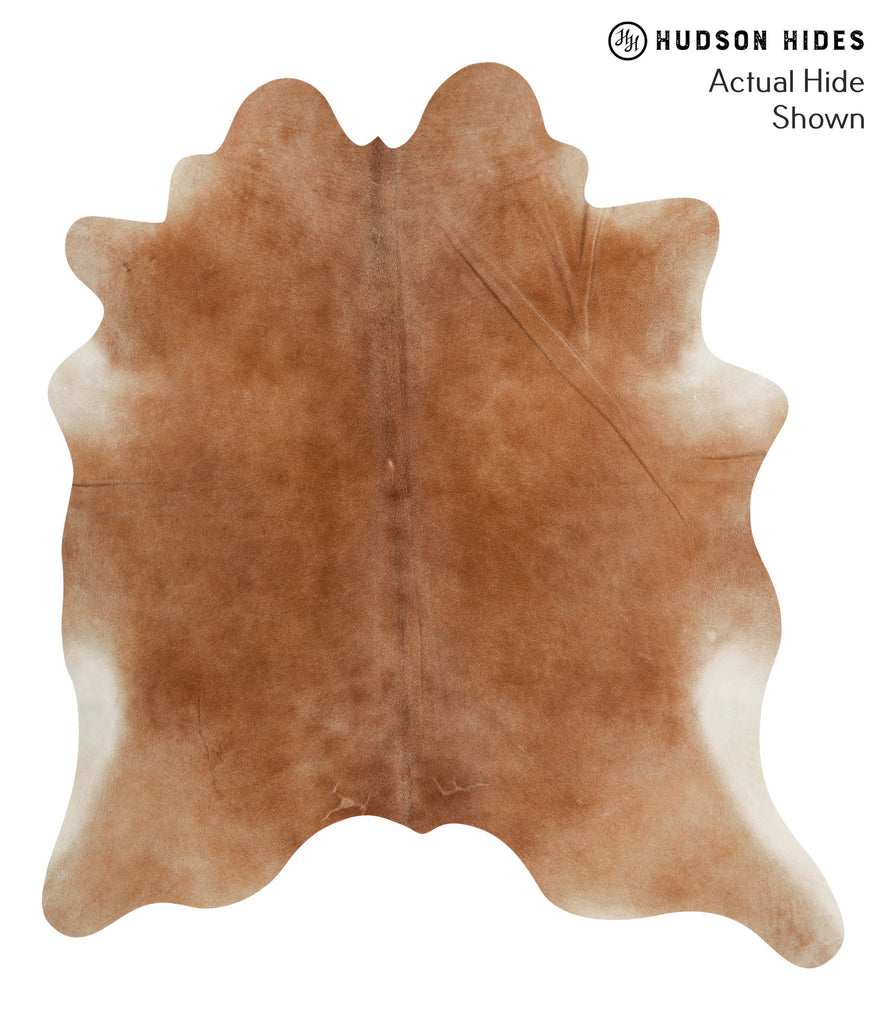 Solid Brown X-Large Brazilian Cowhide Rug 7'6"H x 6'7"W #51842 by Hudson Hides