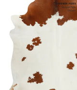 Brown and White X-Large Brazilian Cowhide Rug 6'10"H x 6'2"W #51855 by Hudson Hides
