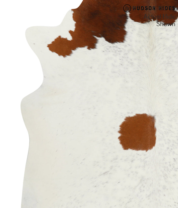 Brown and White X-Large Brazilian Cowhide Rug 6'9"H x 6'6"W #51935 by Hudson Hides