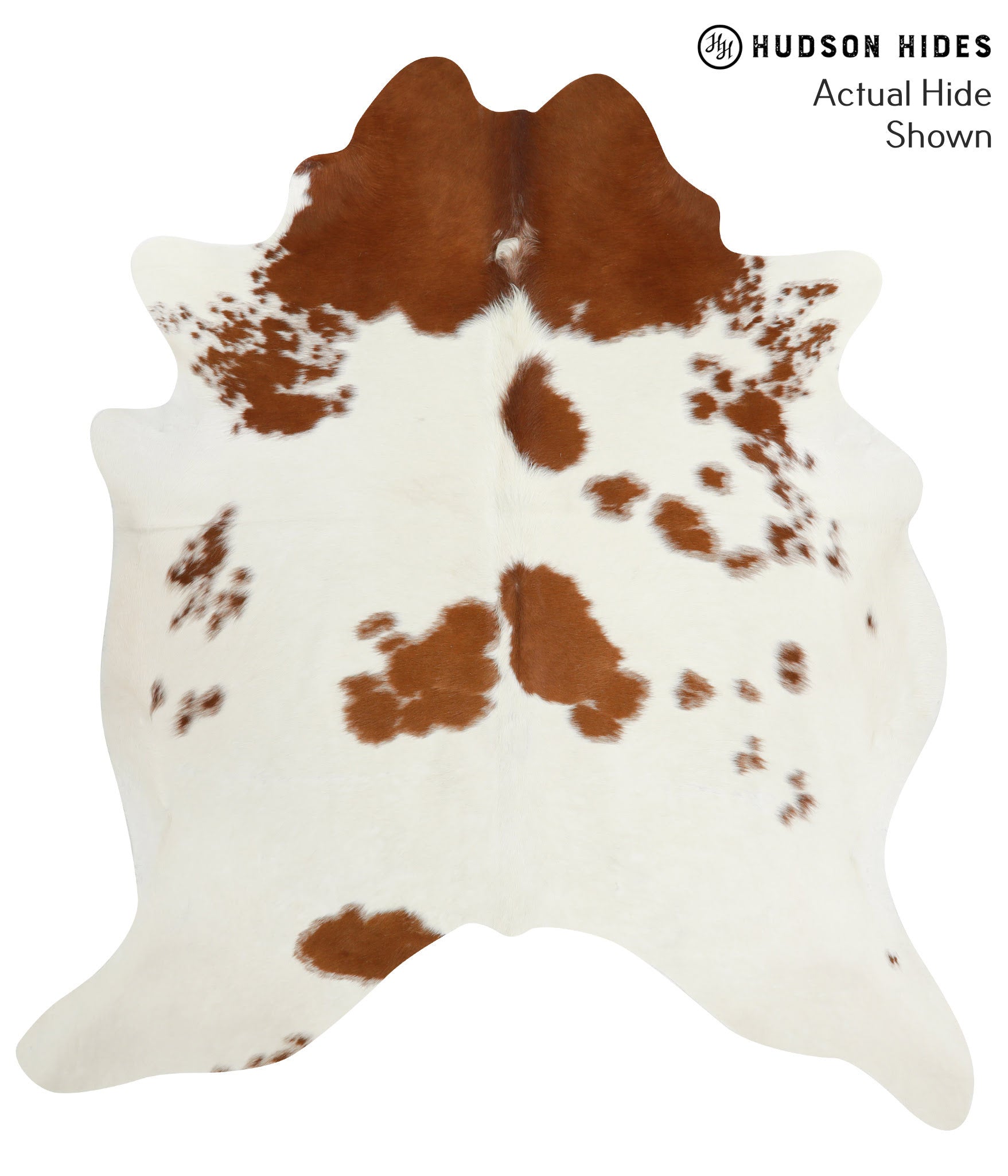 Brown and White Cowhide Rug #51943